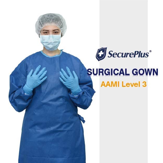 SecurePlus® Sterile Reinforced Surgical Gown AAMI Level 3 , 25 x 7.00/pack