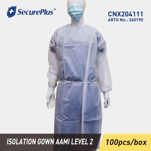SECUREPLUS® ISOLATION GOWN 100pcs/carton, AAMI LEVEL 2