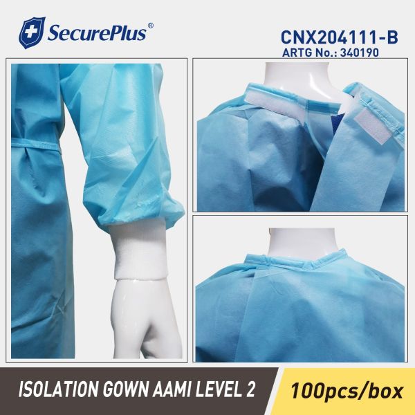 SECUREPLUS® ISOLATION GOWN 100pcs/carton, AAMI LEVEL 2