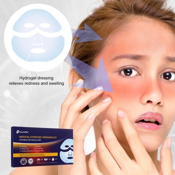 Secure Plus Medical hydrogel dressing kit for facial care, TGA APPROVED CLASS lla