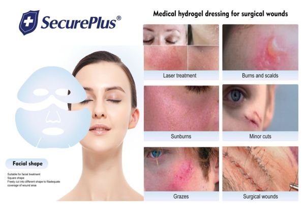 Secure Plus Medical hydrogel dressing kit for facial care, TGA APPROVED CLASS lla
