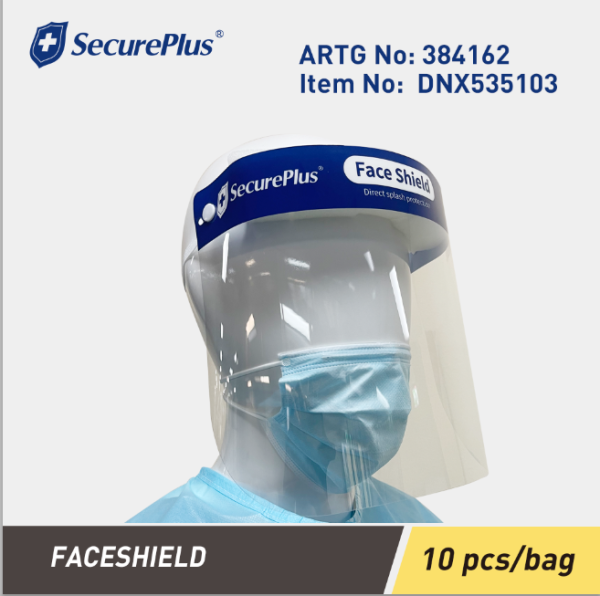 SECURE PLUS Face Shield 10 pcs/bag, $ 3.50/pc